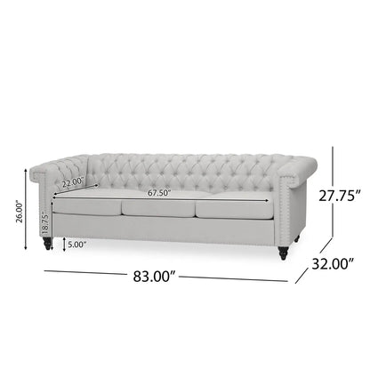 Chesterfield 3 Seater Sofa and Button Tufting