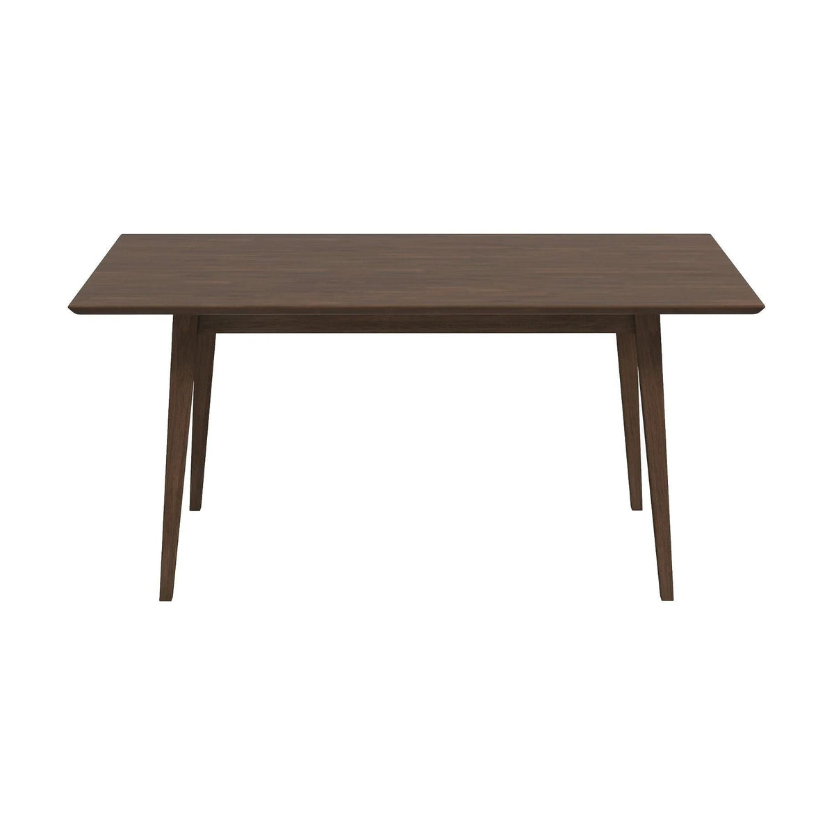Mary modern rectangular dining table by HouseOfZazla in dark brown wood with tapered legs on Tampa Home & Garden Store