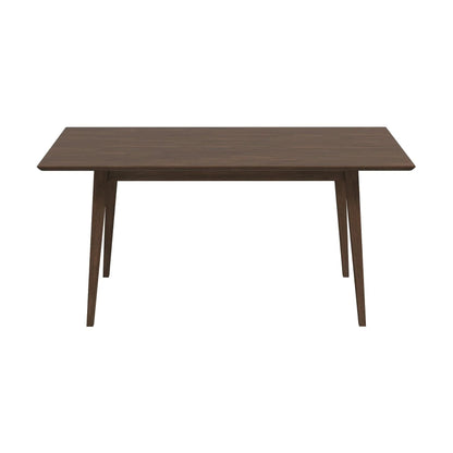 Mary modern rectangular dining table by HouseOfZazla in dark brown wood with tapered legs on Tampa Home & Garden Store