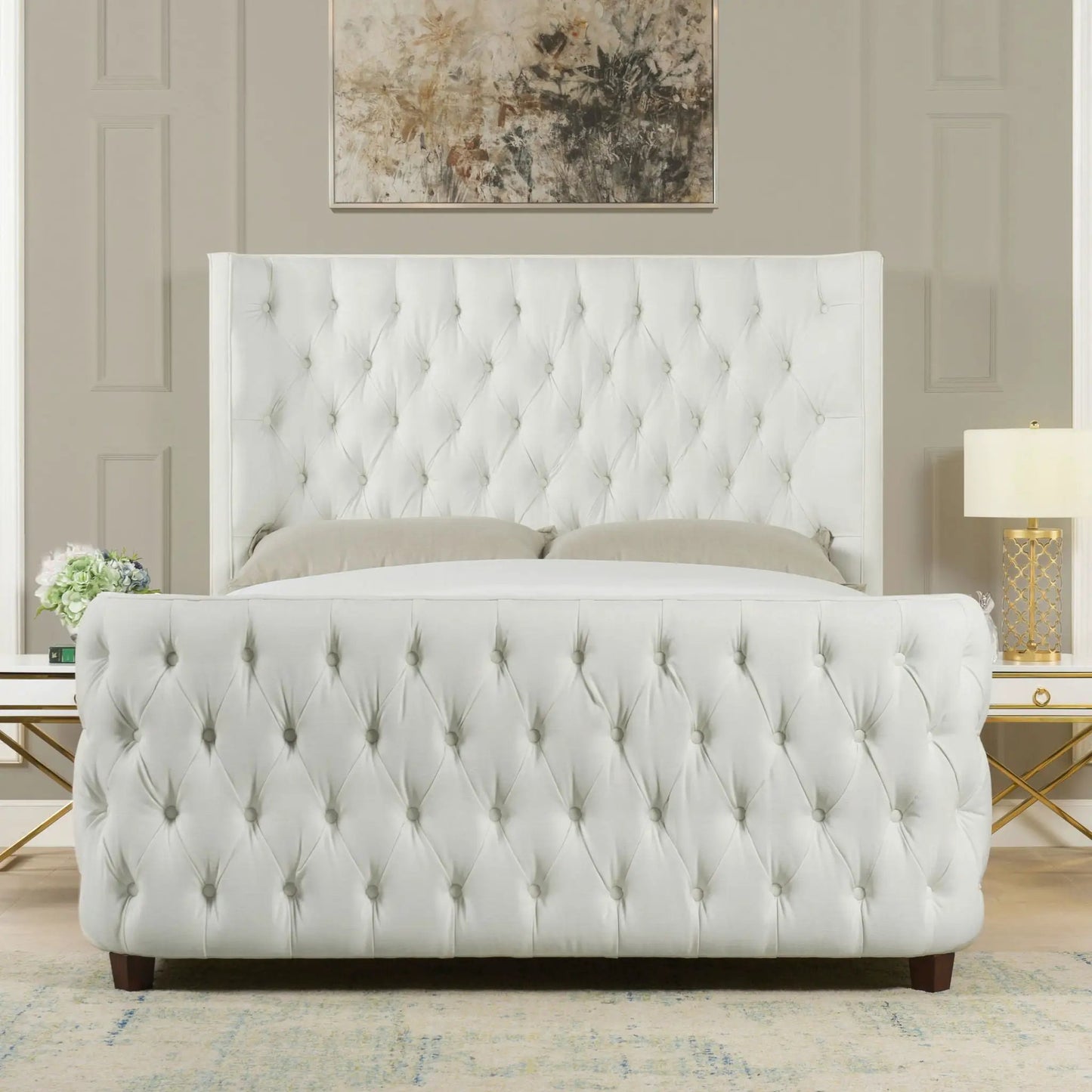 Brooklyn Tufted Bed Headboard and Footboard Set