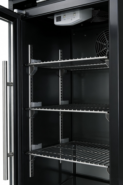 Black Single Door Fridge for Outdoor Kitchen