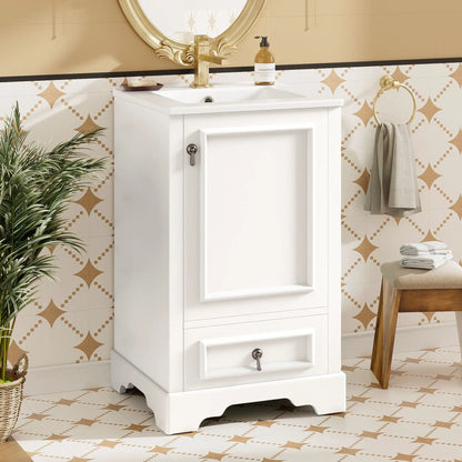 Bathroom Vanity With Sink, Soft Close Door, Shelf