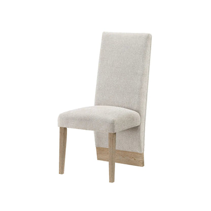 Stacey Dining Chair set of 2 in beige fabric with wood legs on Tampa Home & Garden Store