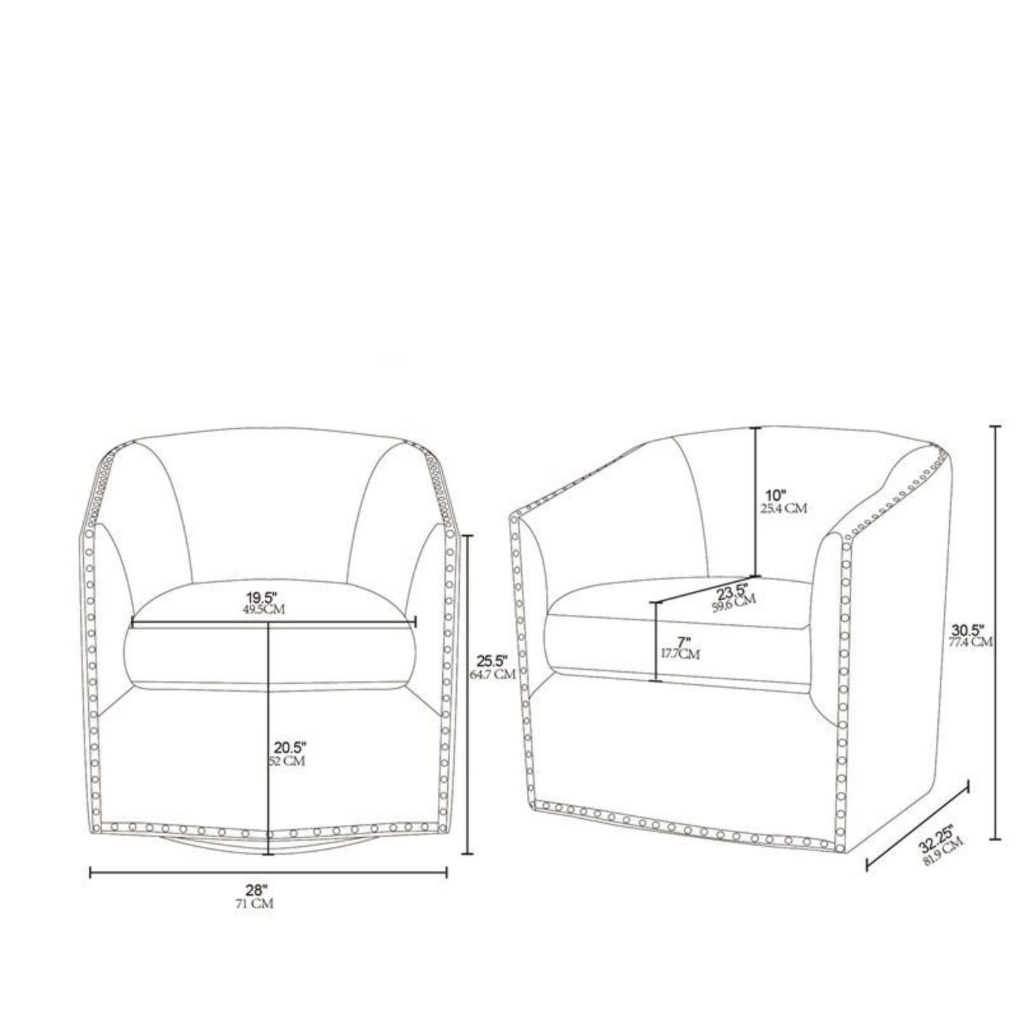 Elegant Chair 360 Degree Rotation and Comfort