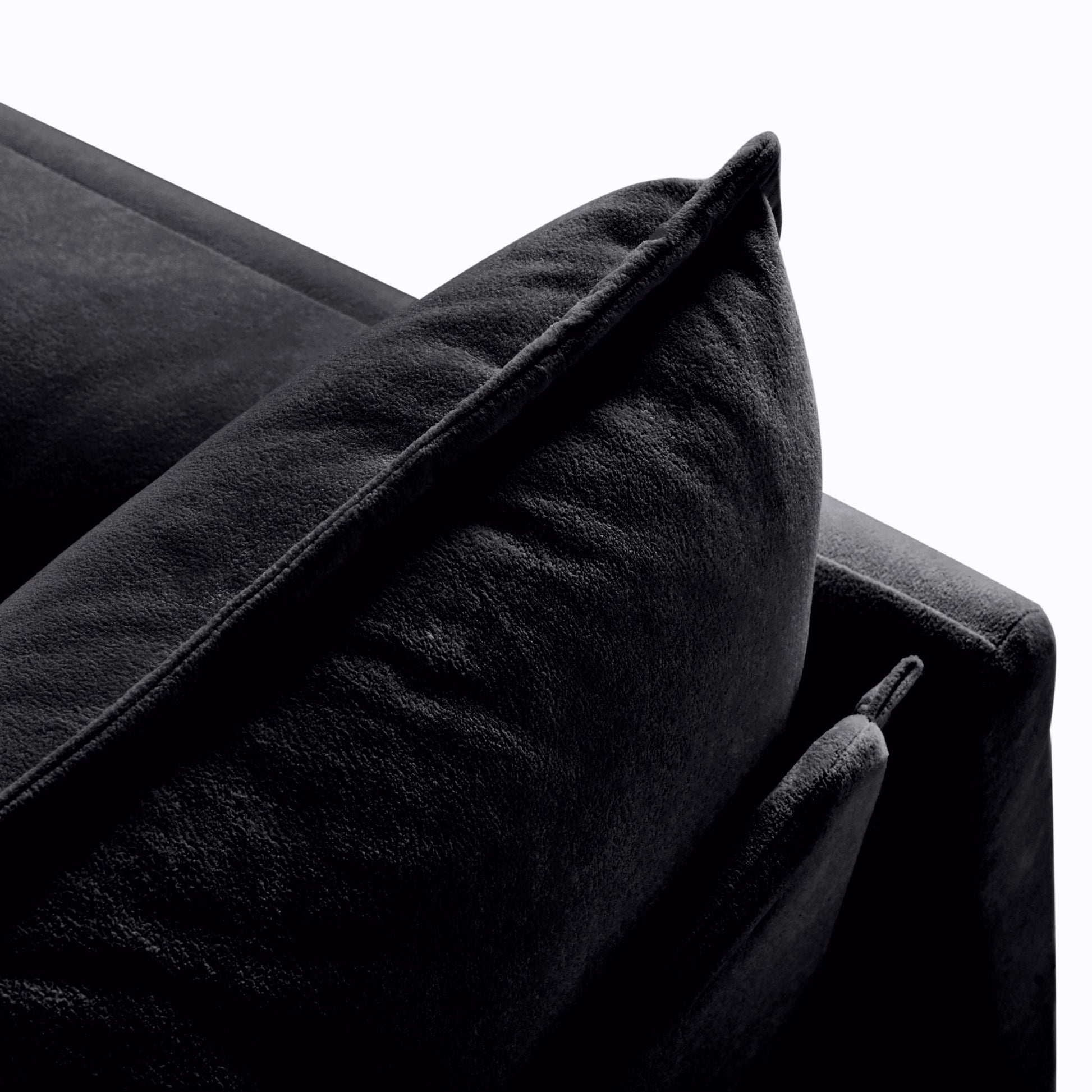 Modular Sectional Sofa Cloud Couch With Ottoman in charcoal velvet on Tampa Home & Garden Store