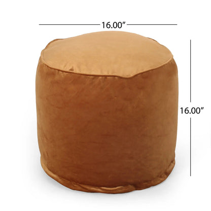 Shimon cylinder pouf ottoman brown leather Unique Piece Furniture on Tampa Home & Garden Store
