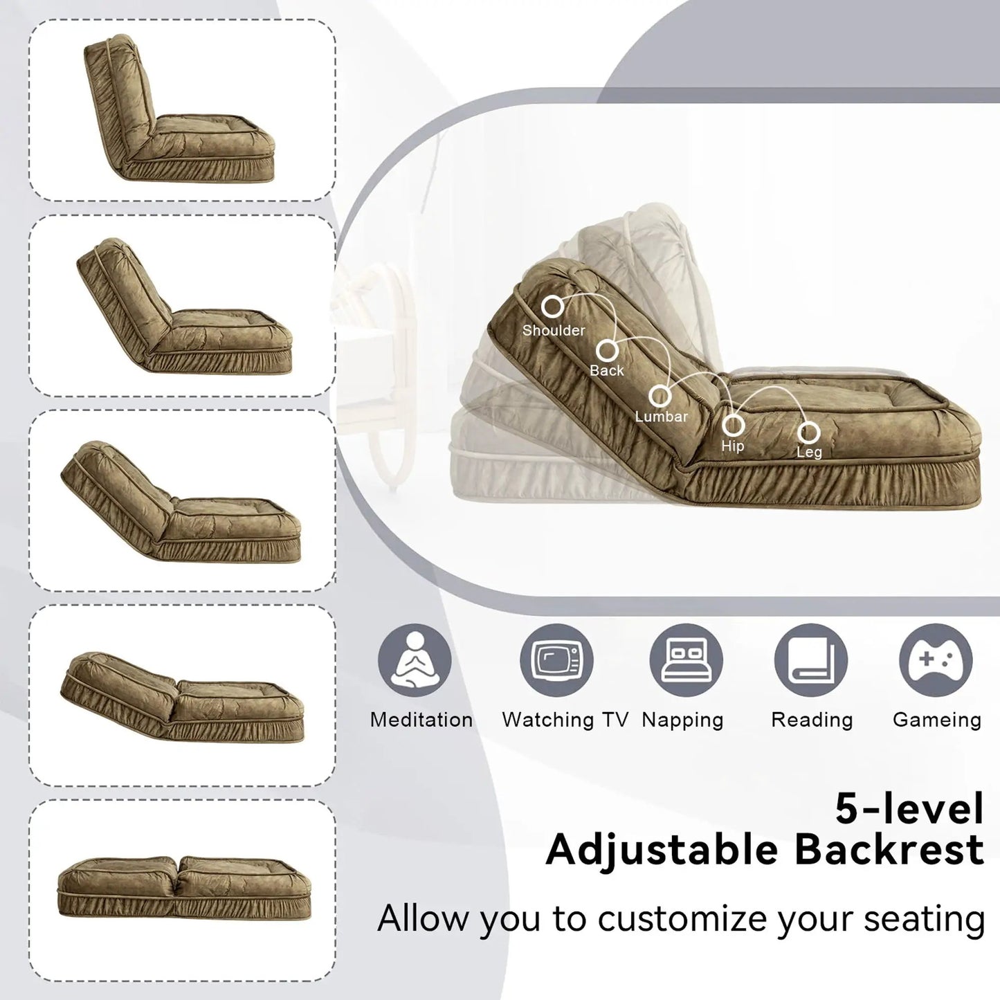 Upholstered Dog Bed and Pets Bean Bag Sofa Pillow