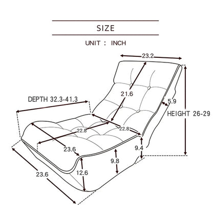Reclining Japanese chair lazy sofa by Unique Piece Furniture adjustable tatami balcony chair on Tampa Home & Garden Store