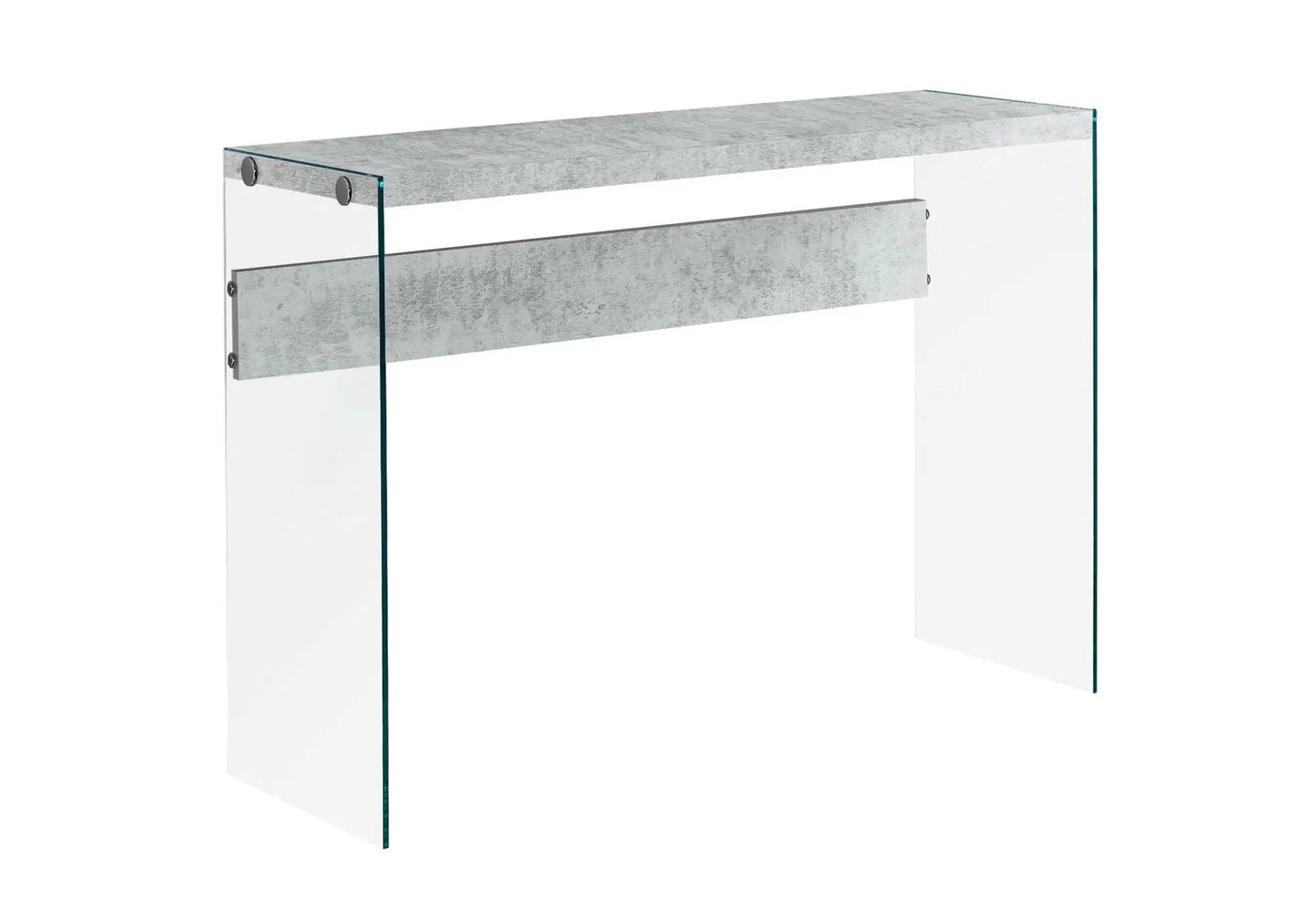 Accent Console Table for Entryway Glass Surface