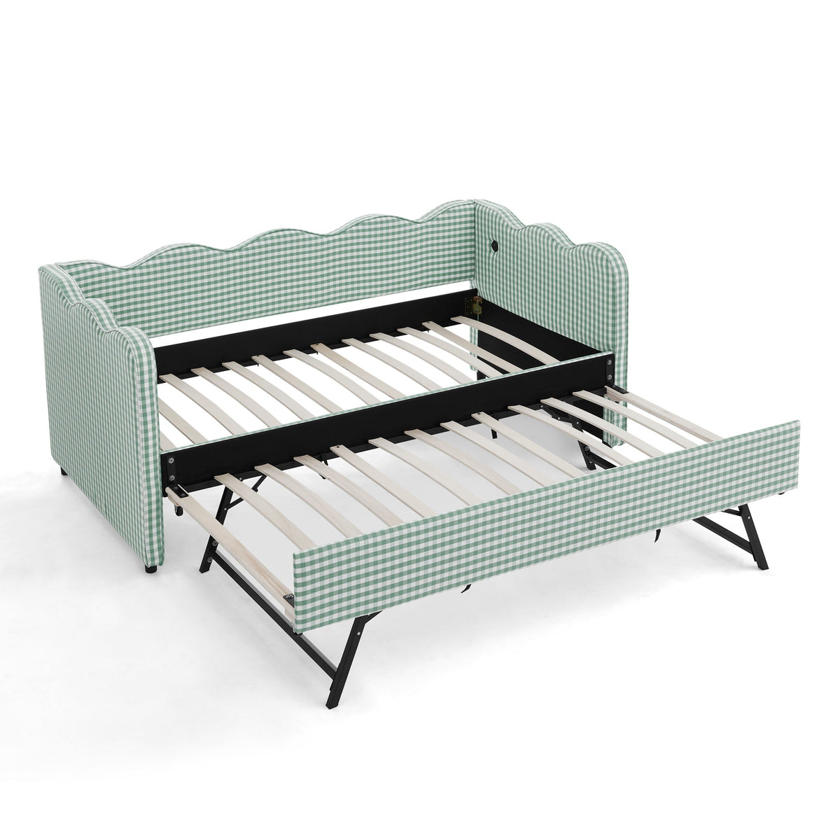 Gingham Wave Daybed And Usb Charging Port