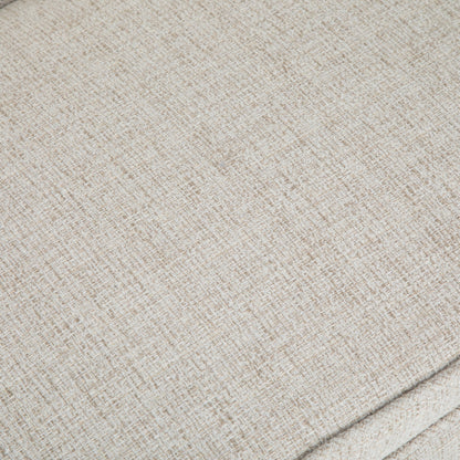 Parris Upholstered Bench platinum fabric swatch, beige textured upholstery by HouseOfZazla on Tampa Home & Garden Store