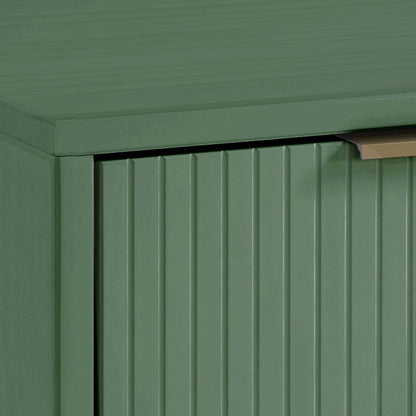 Solid Wood 3 Drawer Dresser with Ribbed Fronts in green finish by HouseOfZazla on Tampa Home & Garden Store