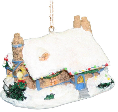 Adornos de invierno para la casa de Thomas Kinkade: Dos chimeneas