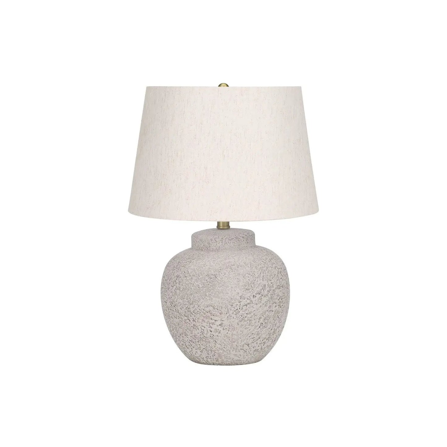 Table lamp with cream linen shade and modern concrete base by Unique Piece Furniture on Tampa Home & Garden Store