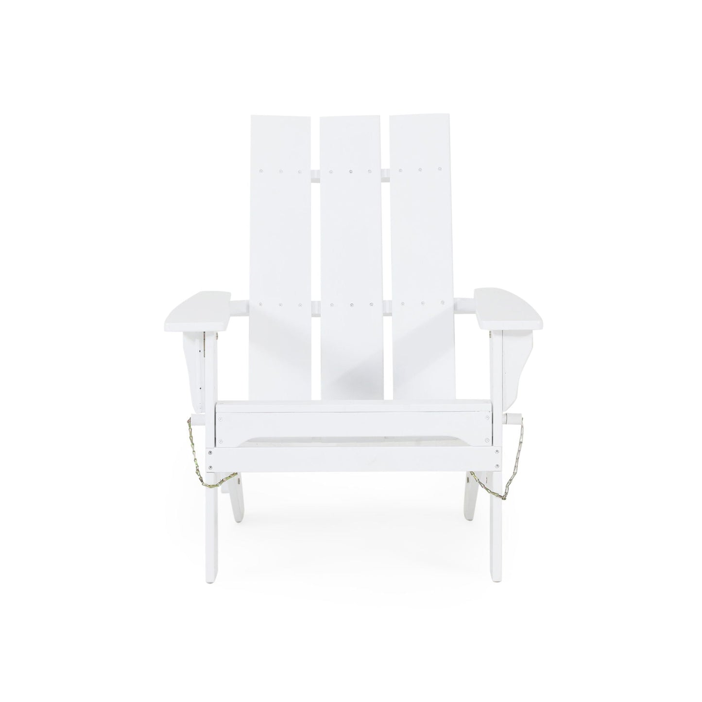 Aurascape Outdoor Comfort Foldable Adirondack Chair, white folding outdoor armchair on Tampa Home & Garden Store