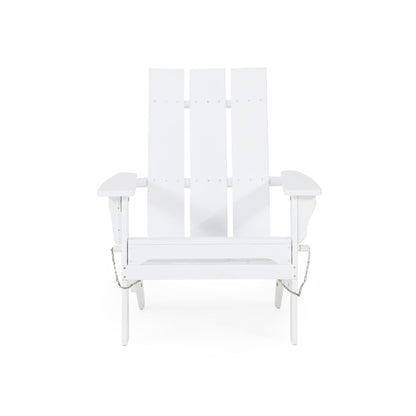 Aurascape Outdoor Comfort Foldable Adirondack Chair, white folding outdoor armchair on Tampa Home & Garden Store
