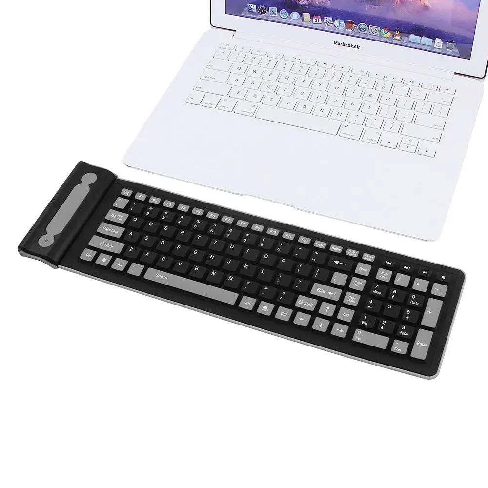 24g Wireless Mute Folding Keyboard black silicone waterproof portable by FLIPSTYLEZLLC on Tampa Home & Garden Store