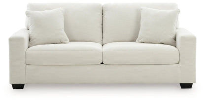 Greenbriar Sofa cream corduroy stationary sofa with two cushions by Unique Piece Furniture on Tampa Home & Garden Store