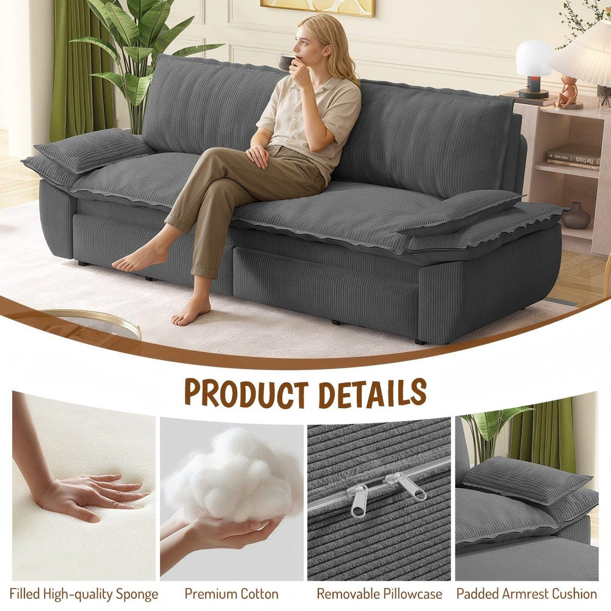 Queen Sleeper Bed and a 3 in 1 Convertible Sofa