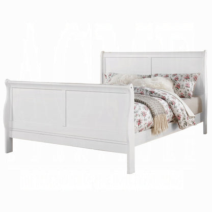 Louis Philippe III White Finish Queen Bed frame by HouseOfZazla on Tampa Home & Garden Store