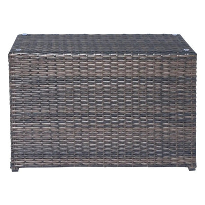 Dark brown outdoor wicker coffee table in rattan by Unique Piece Furniture on Tampa Home & Garden Store