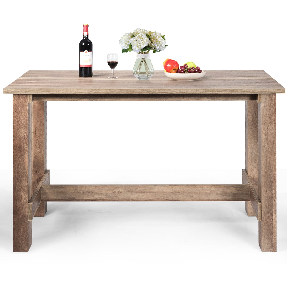 Counter height dining table by DirectDeals in natural wood finish with sturdy legs on Tampa Home & Garden Store