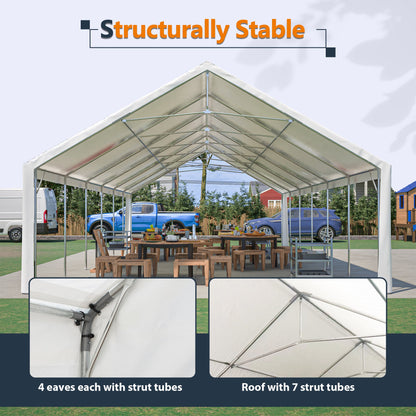 Canopy tent 20x40ft heavy duty with removable sidewalls, HouseOfZazla, white fabric on Tampa Home & Garden Store