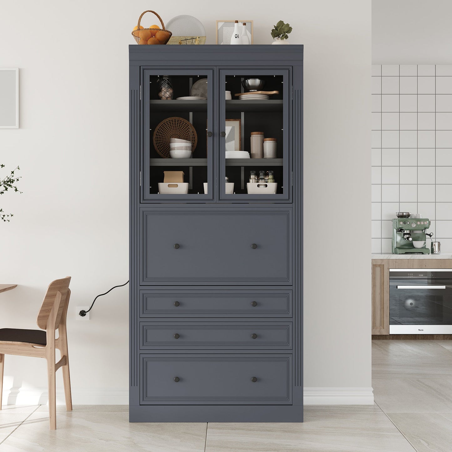 Topmax Freestanding Kitchen Pantry Cabinet