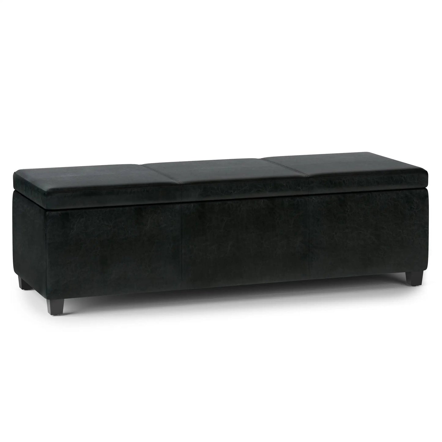 Avalon Multifunctional Storage Ottoman Bench, black leatherette, by Unique Piece Furniture on Tampa Home & Garden Store