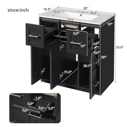 Vanity With Undermount Sink and Soft Close Doors