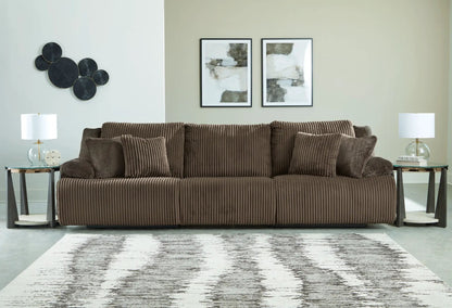 Top Tier Corduroy Reclining Sectional with Chaise