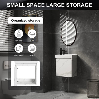 Modern Bathroom Vanity with Ceramic Basin Sink