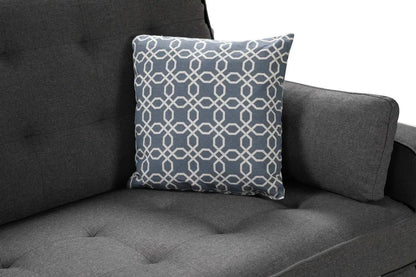 Sleeper Sofa with USB Ports and Pillows Gray