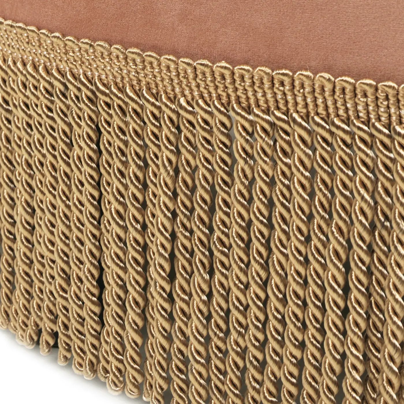 Yolanda Ottoman with bronze rope fringe by Unique Piece Furniture on Tampa Home & Garden Store