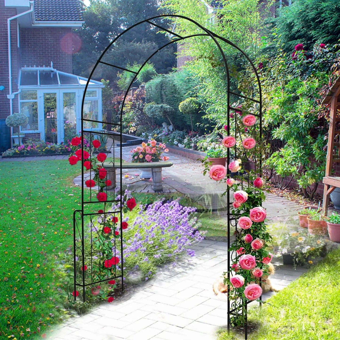 Metal Garden Arch Trellis for Climbing Roses