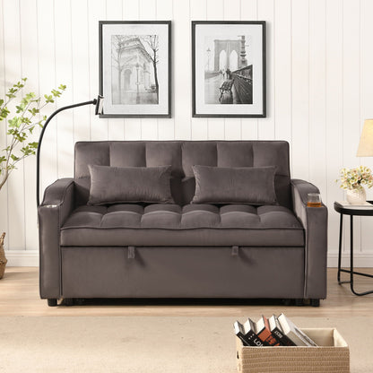 Modern Loveseat Futon Sofa with Pullout Bed