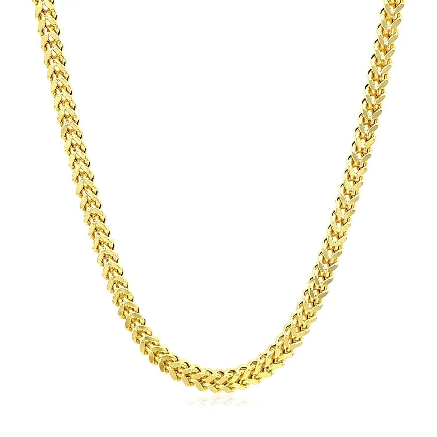 Necklace 3.2mm 14k yellow gold square Franco chain by Bids.com on Tampa Home & Garden Store