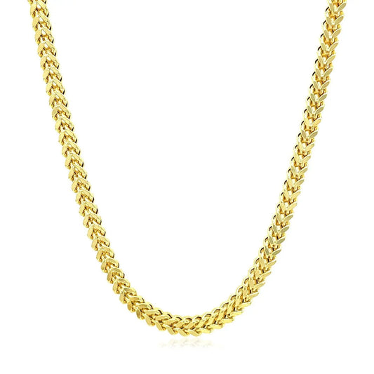 Necklace 3.2mm 14k yellow gold square Franco chain by Bids.com on Tampa Home & Garden Store