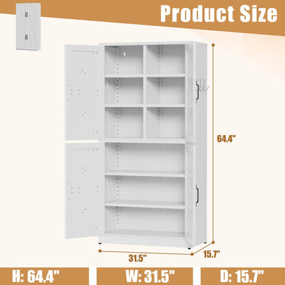 Kitchen pantry cabinet with adjustable shelves, white, heavy-duty storage by HouseOfZazla on Tampa Home & Garden Store