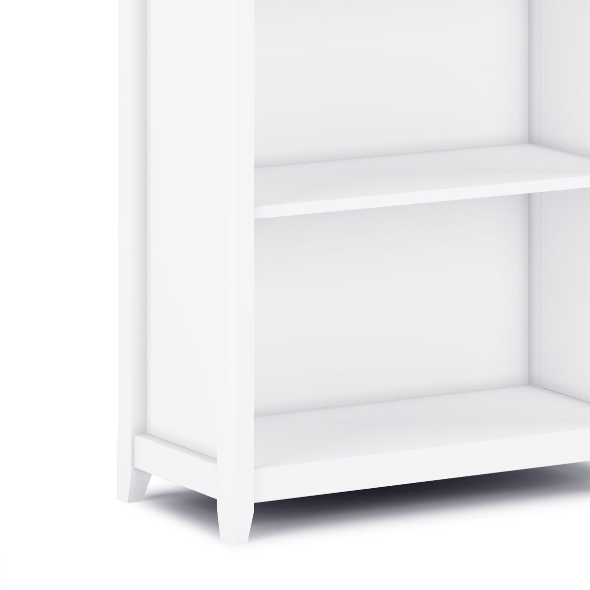Amherst wooden bookcase with adjustable shelves, white finish, HouseOfZazla on Tampa Home & Garden Store