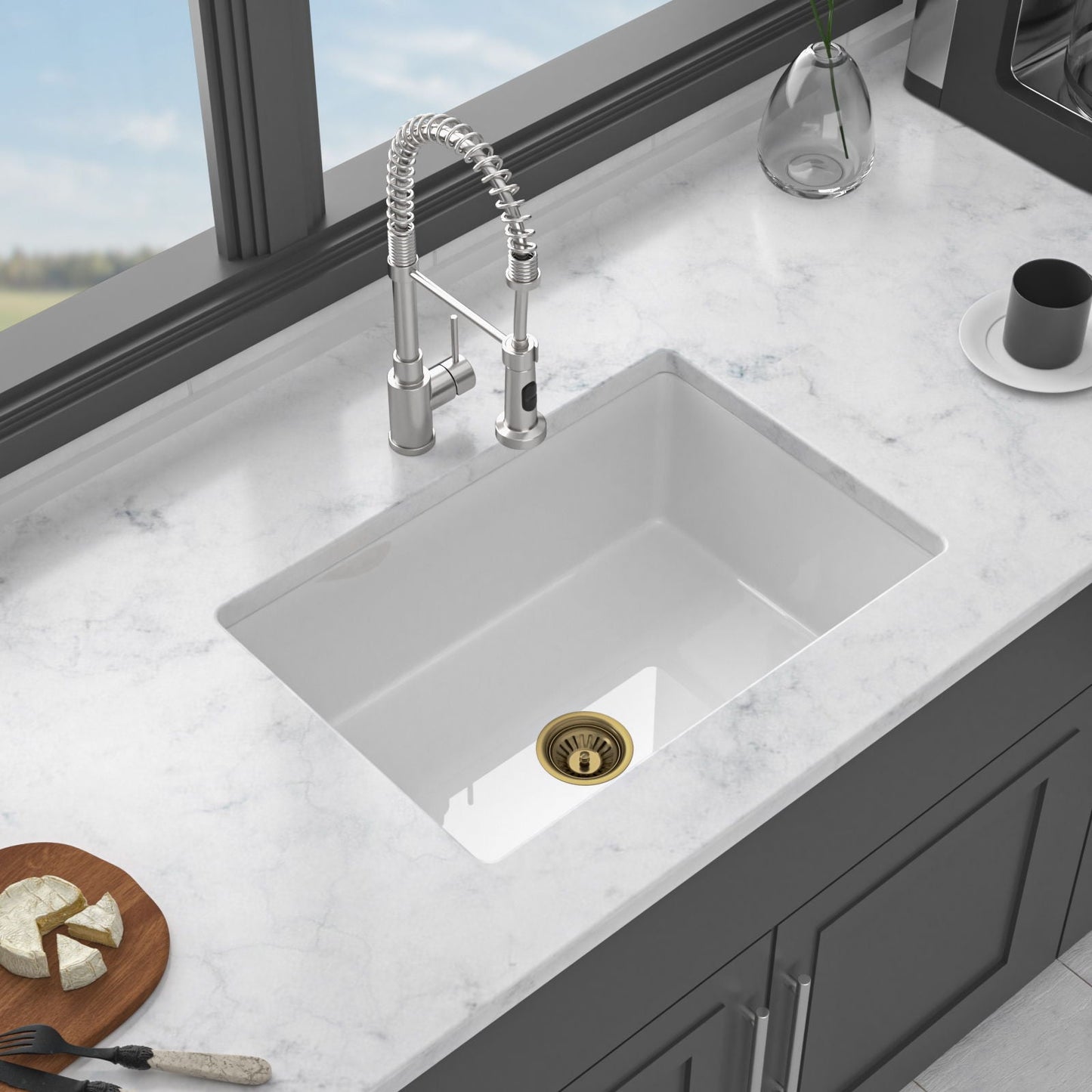 The Dual Mount Ceramic Single Bowl Kitchen Sink