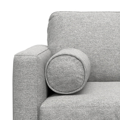 Wide Arm Chair with removable cushions in gray textured fabric on Tampa Home & Garden Store