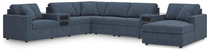 Modmax Ink sectional sofa in blue fabric with chaise by Unique Piece Furniture on Tampa Home & Garden Store