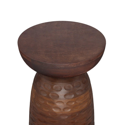 Boyd Handcrafted Accent Table, dark walnut round wood top by Unique Piece Furniture on Tampa Home & Garden Store