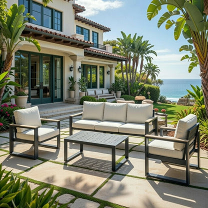 Modern Outdoor Sofa Set with the Coffee Table