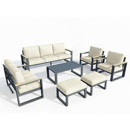 Modern Outdoor Sofa Set with the Coffee Table