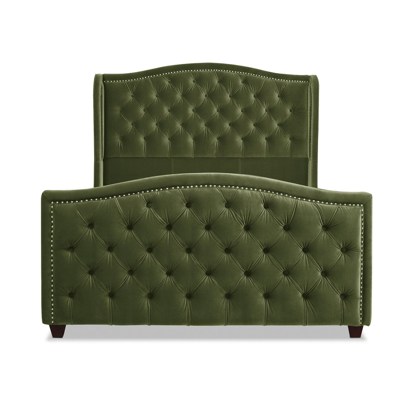Solid Upholstered Bed Frame and Headboard Set
