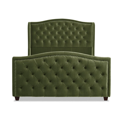 Solid Upholstered Bed Frame and Headboard Set