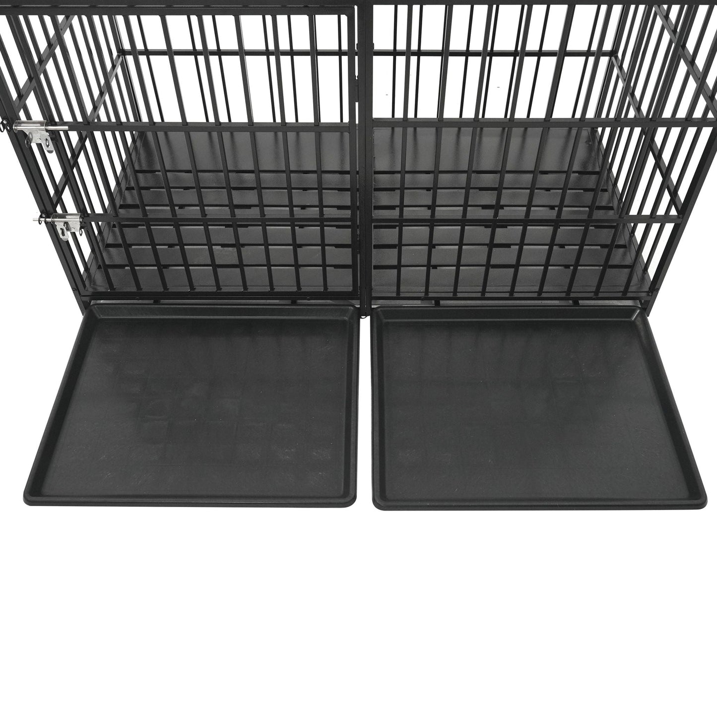 Extra large heavy-duty dog crate in black metal with removable pans by HouseOfZazla on Tampa Home & Garden Store
