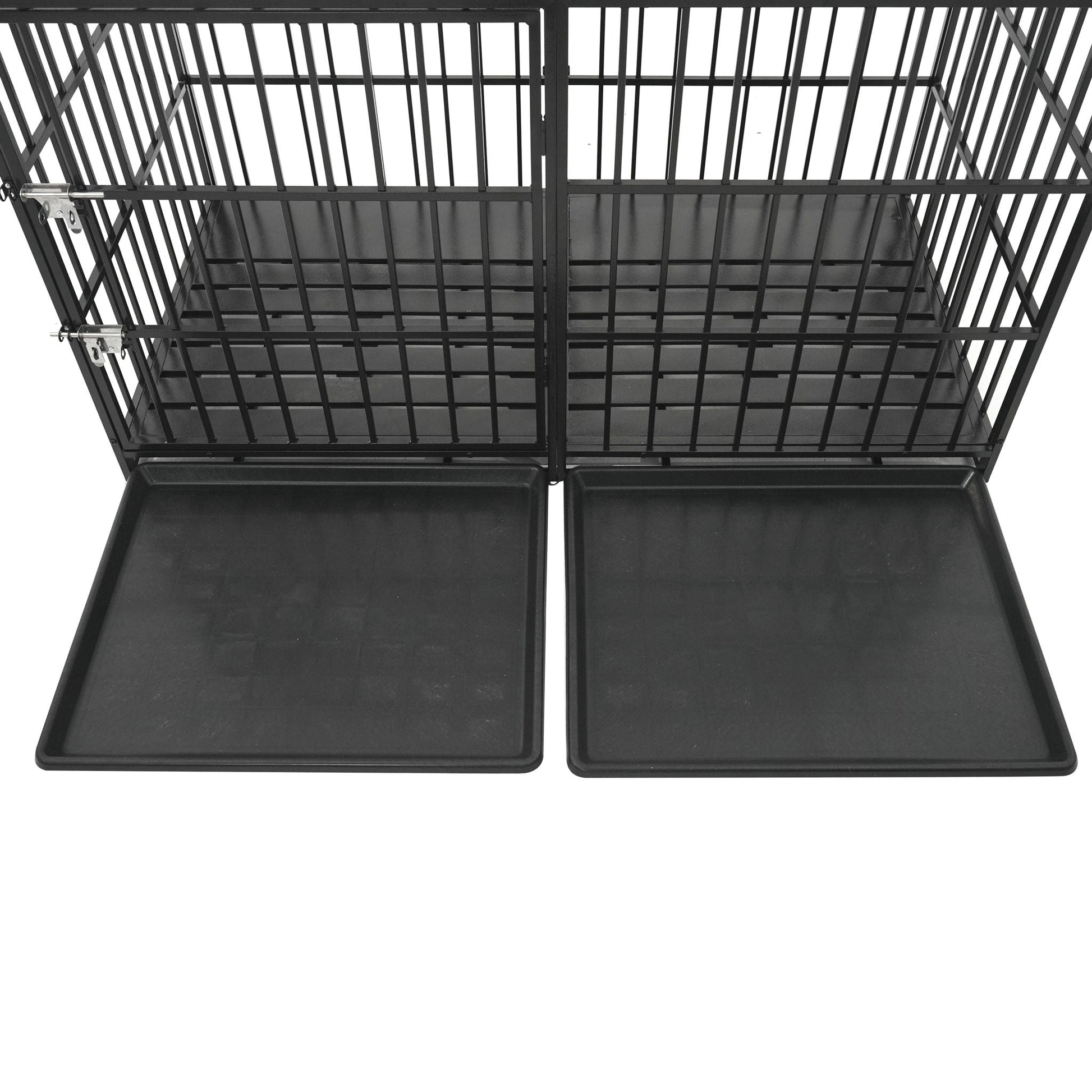 Extra large heavy-duty dog crate in black metal with removable pans by HouseOfZazla on Tampa Home & Garden Store